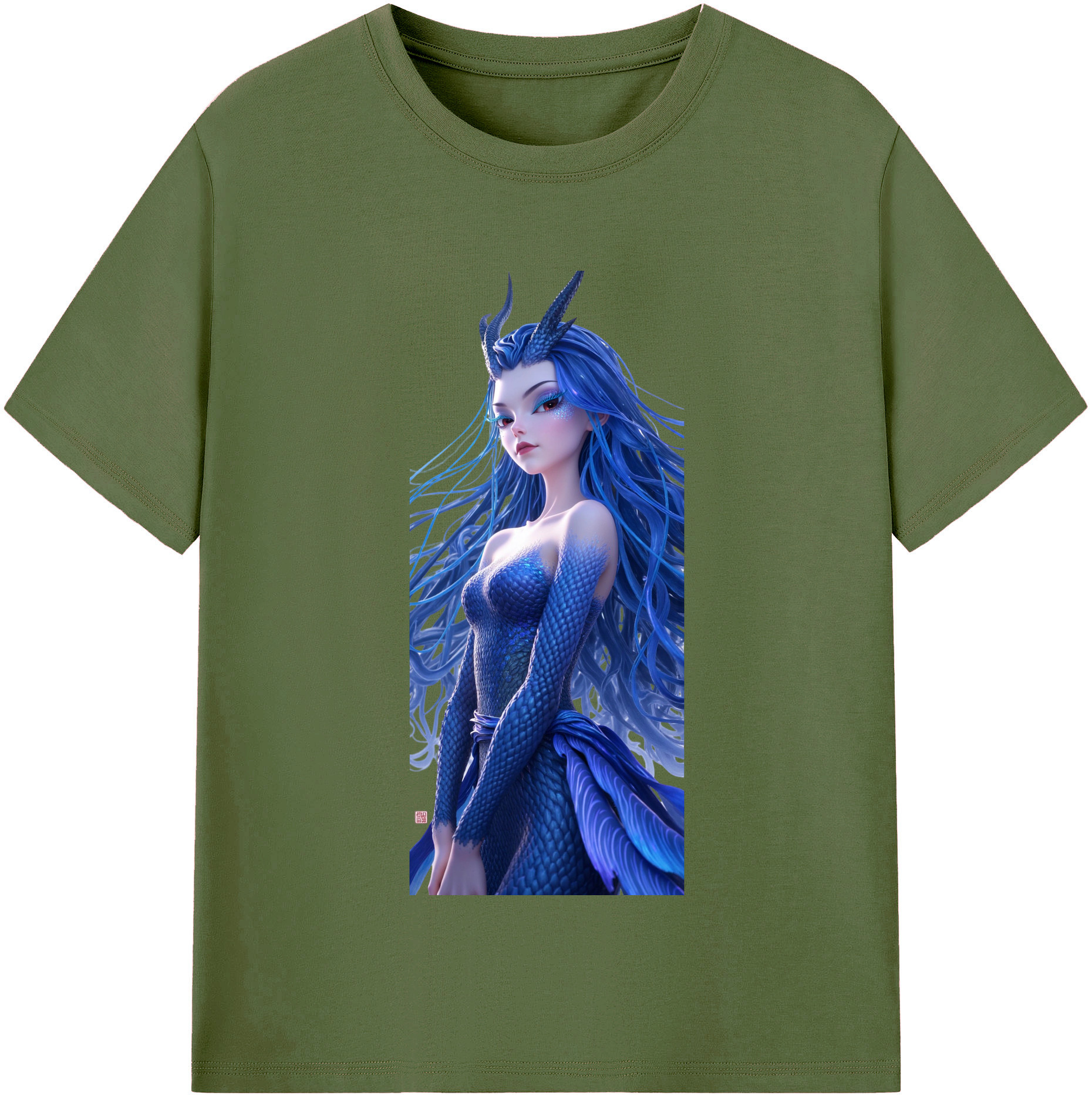 （画像用） Ne Zha 2 ナタ 魔童の大暴れ 綿100％半袖Tシャツ（フロントプリント）